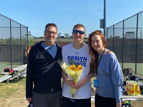 Senior Tennis Player and Family